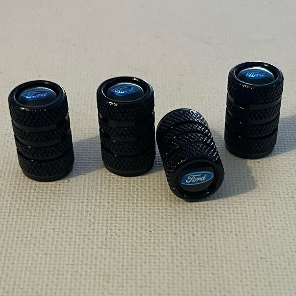 Ford valve Stem caps in Black set of 4 NWT - Picture 2 of 4